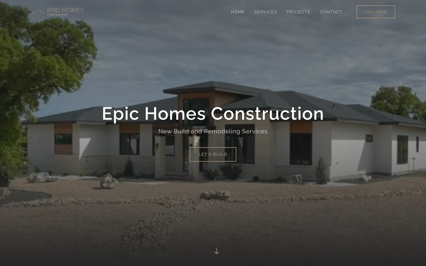 Epic Homes Construction — new build and remodeling website built by PYROX AI